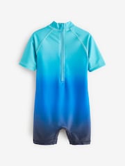 Blauer Farbverlauf - Sunsafe Einteiliger Badeanzug (3 Monate bis 7 Jahre) - Bild 8 von 9