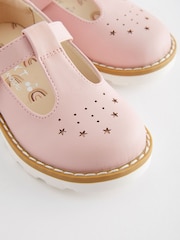 Pink Standard Fit (F) T-Bar Adjustable Buckle Shoes - Image 5 of 6