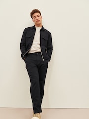Navy Blue EDIT Jersey Shacket - Image 1 of 4