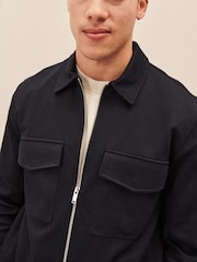 Navy Blue EDIT Jersey Shacket - Image 4 of 4