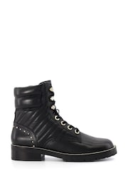 Dune London Black Pearlescent Gem Detail Boots - Image 1 of 5