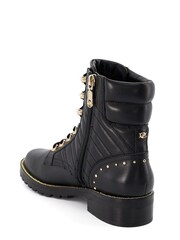 Dune London Black Pearlescent Gem Detail Boots - Image 4 of 5