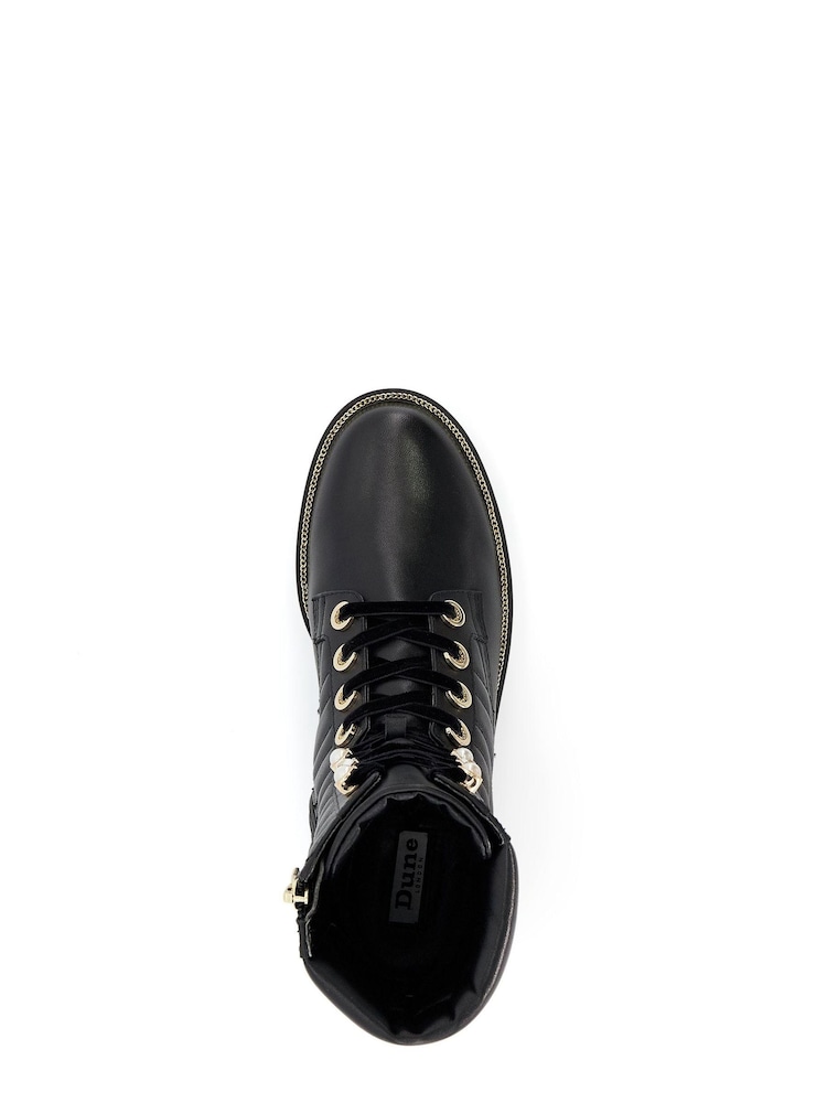 Dune London Black Pearlescent Gem Detail Boots - Image 5 of 5