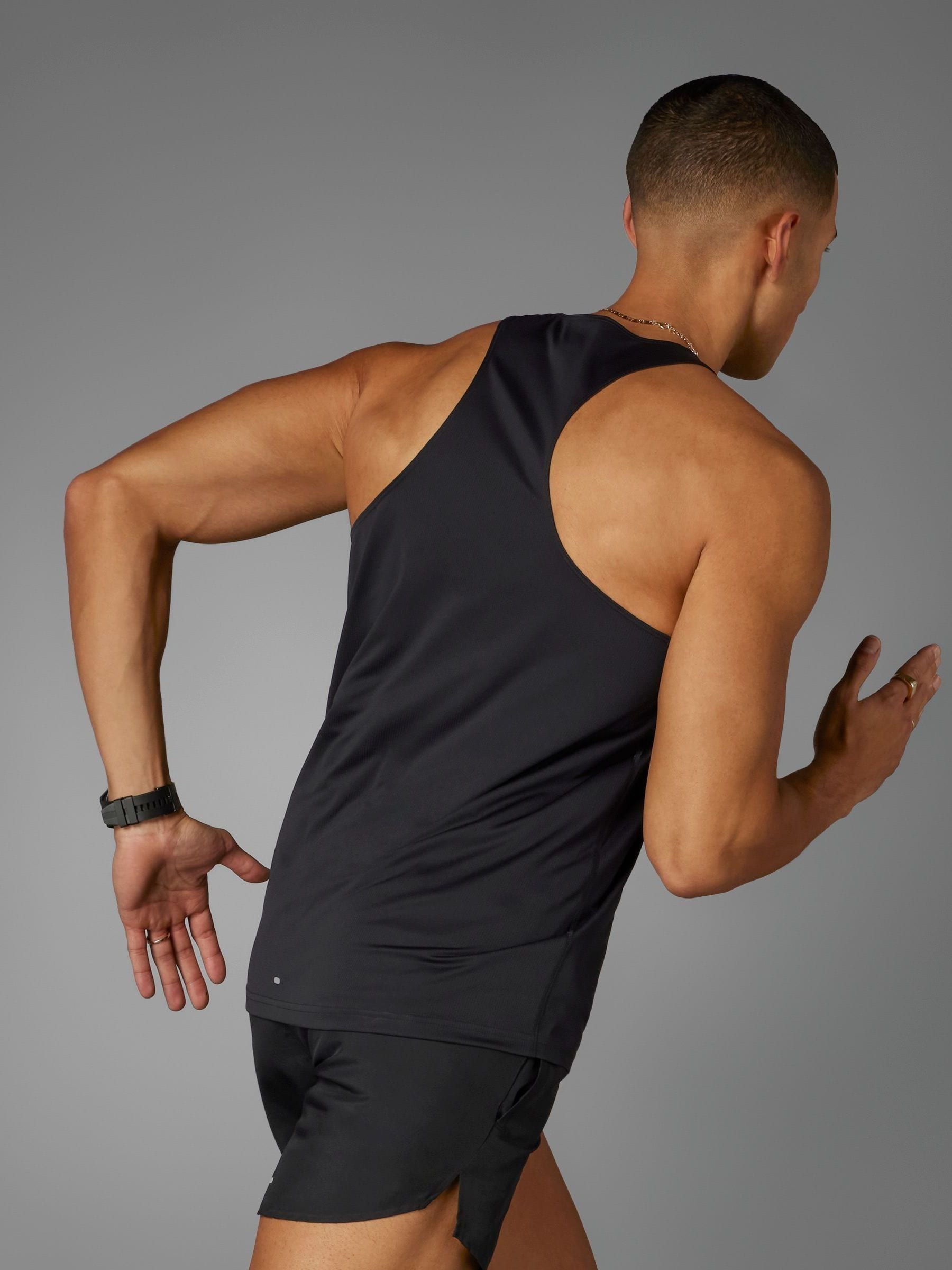 Buy adidas Black Run It Tank Top from Next USA