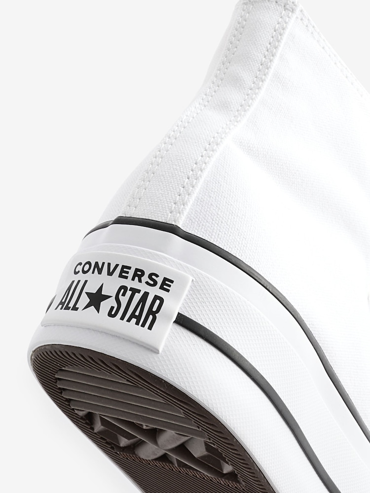 Buy Converse White Chuck Taylor All Star Lift Wide Trainers from
