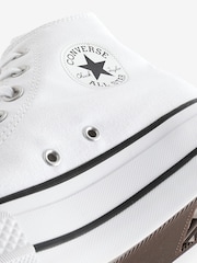 Converse White Chuck Taylor All Star Lift Wide Trainers - Image 14 of 17