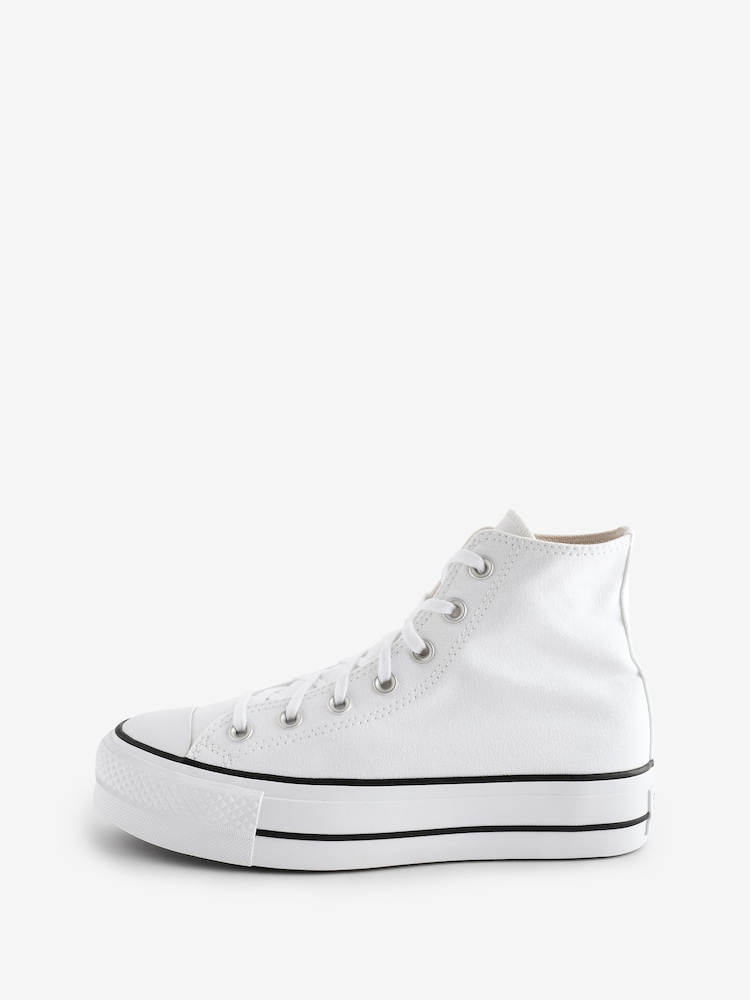 Converse White Chuck Taylor All Star Lift Wide Trainers - Image 2 of 17 Converse White Chuck Taylor All Star Lift Wide Trainers - Image 2 of 17