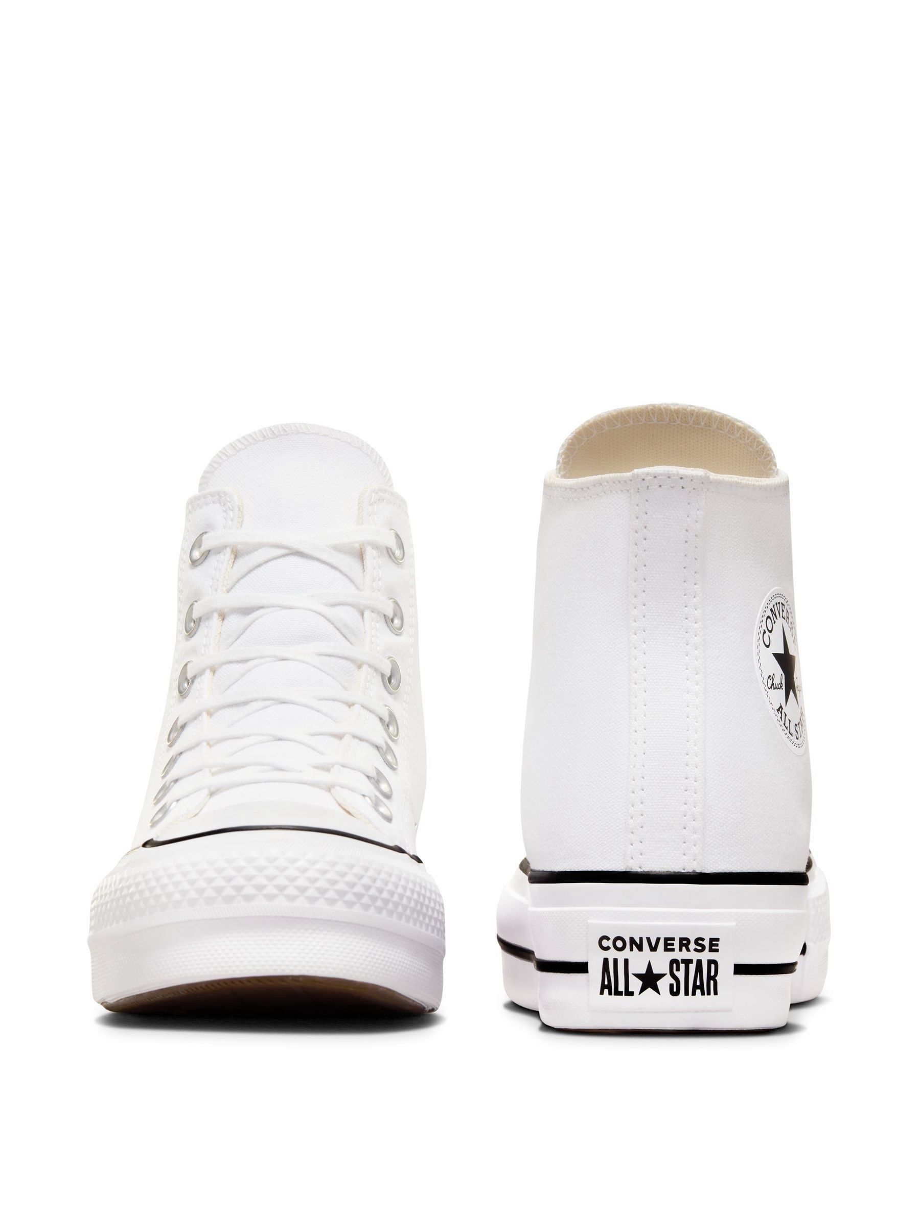 Buy Converse White Chuck Taylor All Star Lift Wide Trainers from