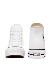 Converse White Chuck Taylor All Star Lift Wide Trainers - Image 7 of 17
