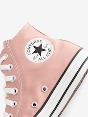 Converse Light Pink Chuck Taylor All Star High Trainers - Image 8 of 18