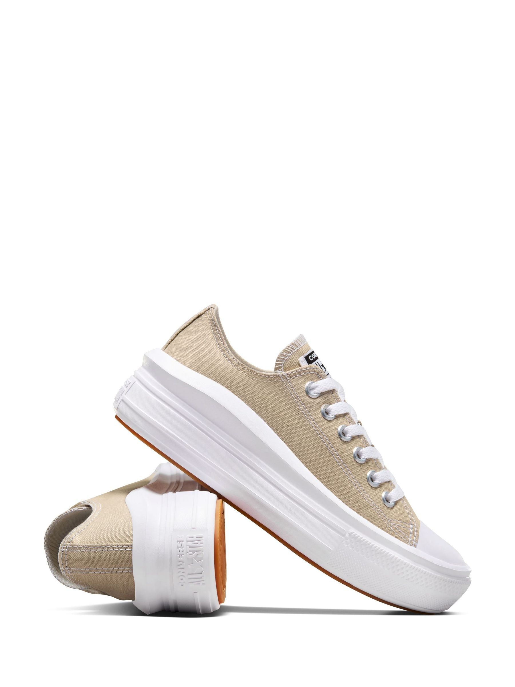 Buy Converse Beige All Star Move Chuck Ox Platform Trainers from Next USA