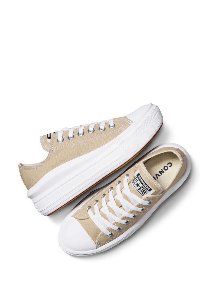 Converse Beige All Star Move Chuck Ox Platform Trainers - Image 5 of 8