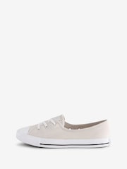 Converse White Chuck Taylor All Star Ballet Lace Slip On Shoes - Image 2 of 9