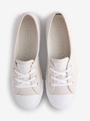 Converse White Chuck Taylor All Star Ballet Lace Slip On Shoes - Image 5 of 9