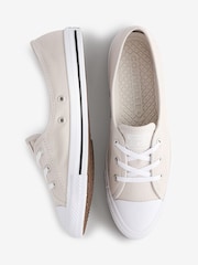 Converse White Chuck Taylor All Star Ballet Lace Slip On Shoes - Image 6 of 9