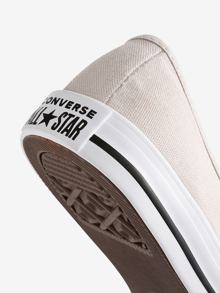 Converse White Chuck Taylor All Star Ballet Lace Slip On Shoes - Image 8 of 9