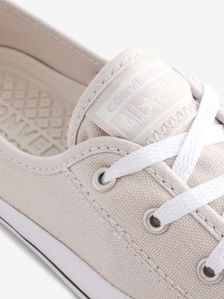 Converse White Chuck Taylor All Star Ballet Lace Slip On Shoes - Image 9 of 9