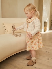 Brown Suede Leather Clogs with Touch Fastening - Image 3 of 9