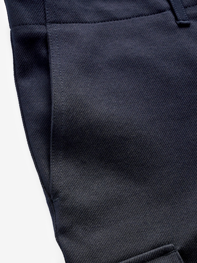 Navy Blue EDIT Cargo Trousers - Image 9 of 10