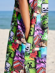 Minecraft Multi-Coloured Towelling Cover-Up (3-16yrs) - Image 4 of 7