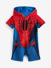Red Spiderman Towelling All-In-One (3mths-7yrs) - Image 5 of 7