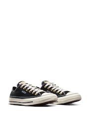 Converse Black Chuck Taylor All Star Crafted Stitching Ox Trainers - Image 4 of 10