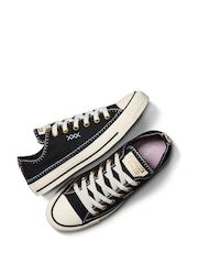 Converse Black Chuck Taylor All Star Crafted Stitching Ox Trainers - Image 5 of 10