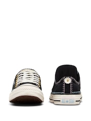 Converse Black Chuck Taylor All Star Crafted Stitching Ox Trainers - Image 7 of 10