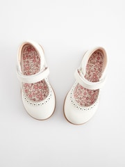 White Leather Mary Jane Touch fastening Brogues - Image 5 of 5