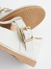 White Leather T-Bar Shoes - Image 6 of 6