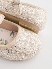 Ivory Glitter Standard Fit (F) Flower Girl Occasion Mary Jane Shoes - Image 3 of 5