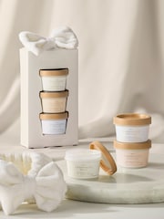Set of 3 Cashmere Face Masks and Bow Headband Gift Set - Image 1 of 2