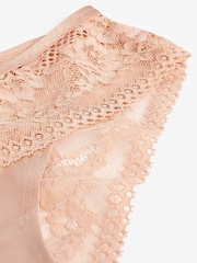 Rose Pink Brazilian Microfibre And Lace Knickers - Image 6 of 7