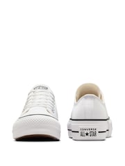 Converse White/Black Huck Taylor All Star Lift Ox Trainers - Image 7 of 19