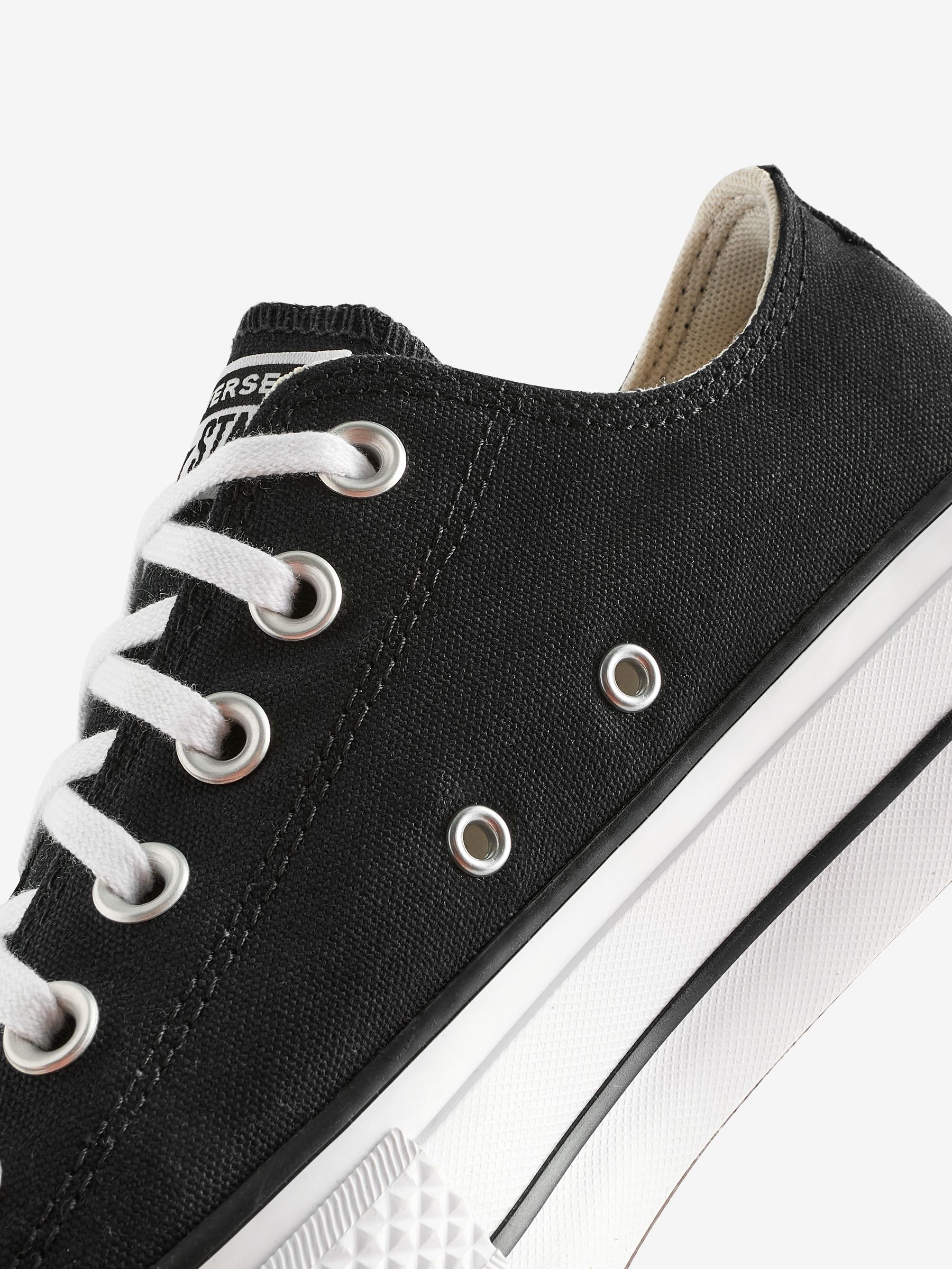 Converse chuck taylor all star platform ox trainers in black clearance