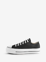 Converse Black Huck Taylor All Star Lift Ox Trainers - Image 5 of 12
