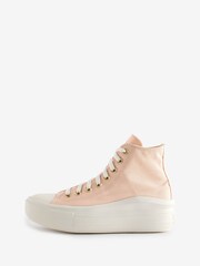 Converse Light Pink Chuck Taylor All-Star Move High Top Trainers - Image 2 of 9