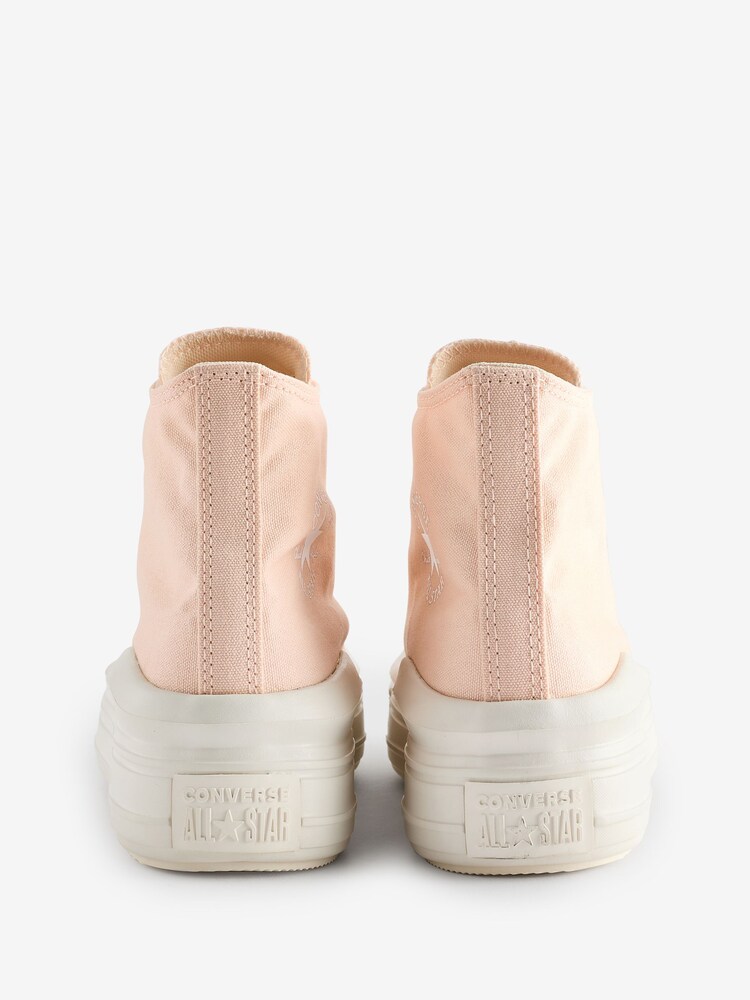 Converse Light Pink Chuck Taylor All-Star Move High Top Trainers - Image 4 of 9