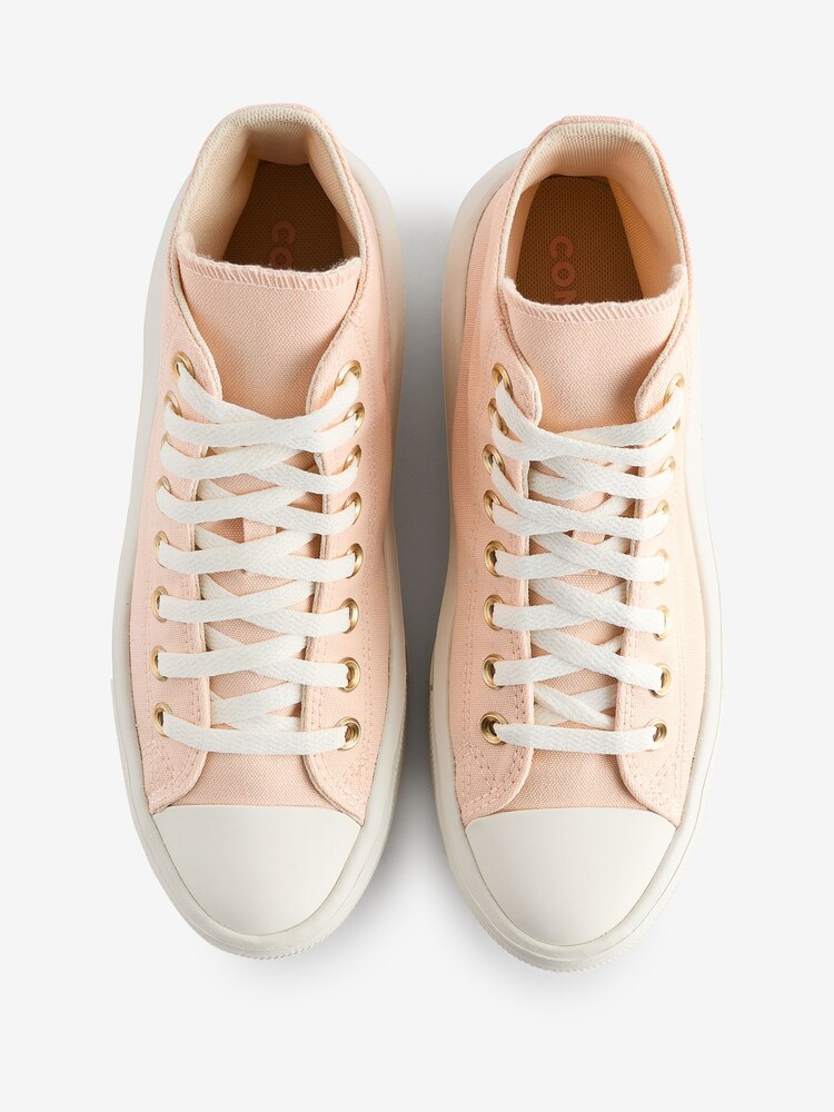 Converse Light Pink Chuck Taylor All-Star Move High Top Trainers - Image 5 of 9