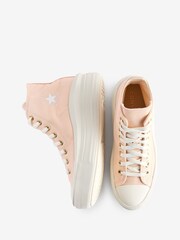 Converse Light Pink Chuck Taylor All-Star Move High Top Trainers - Image 7 of 9