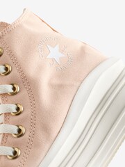 Converse Light Pink Chuck Taylor All-Star Move High Top Trainers - Image 9 of 9
