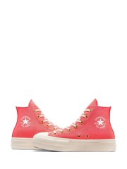 Converse Watermelon Pink Chuck Taylor All Star Lift Platform Lift High Top - Image 3 of 9