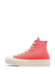 Converse Watermelon Pink Chuck Taylor All Star Lift Platform Lift High Top - Image 6 of 9