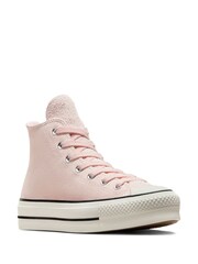 Converse Pink Chuck Taylor All Star High Top Lift Trainers - Image 16 of 17