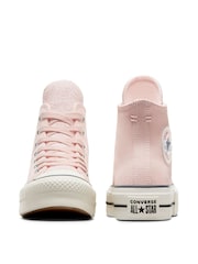 Converse Pink Chuck Taylor All Star High Top Lift Trainers - Image 2 of 17