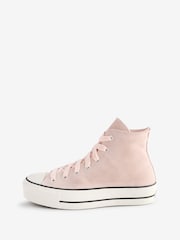 Converse Pink Chuck Taylor All Star High Top Lift Trainers - Image 4 of 17