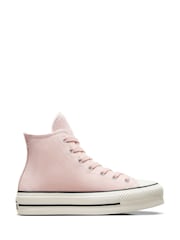 Converse Pink Chuck Taylor All Star High Top Lift Trainers - Image 6 of 17