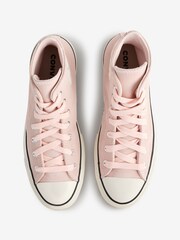 Converse Pink Chuck Taylor All Star High Top Lift Trainers - Image 9 of 17