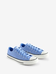 Converse Light Blue Chuck Taylor All Star Suede Ox Trainers - Image 3 of 9