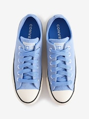 Converse Light Blue Chuck Taylor All Star Suede Ox Trainers - Image 5 of 9